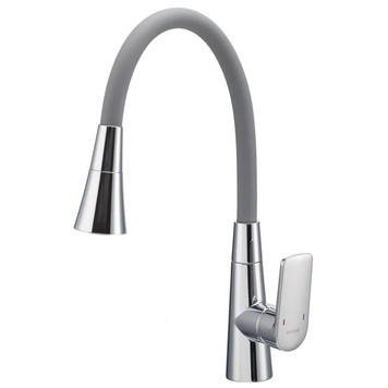 Змішувач для кухні Mixxus Premium Matis 011-T (NUT) Refl.Gray (Колір хром+силік.вилив сірий) (MI8267) MI8267 фото