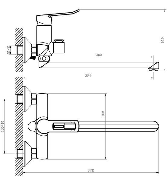 Смеситель для ванны Haiba Adel 006 (HB1006) HB1006 фото