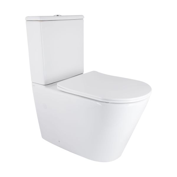 Унитаз напольный Qtap Vlasta Ultra Quiet безободковый с сиденьем Soft-close WHITE QT28228300W SD00052619 фото