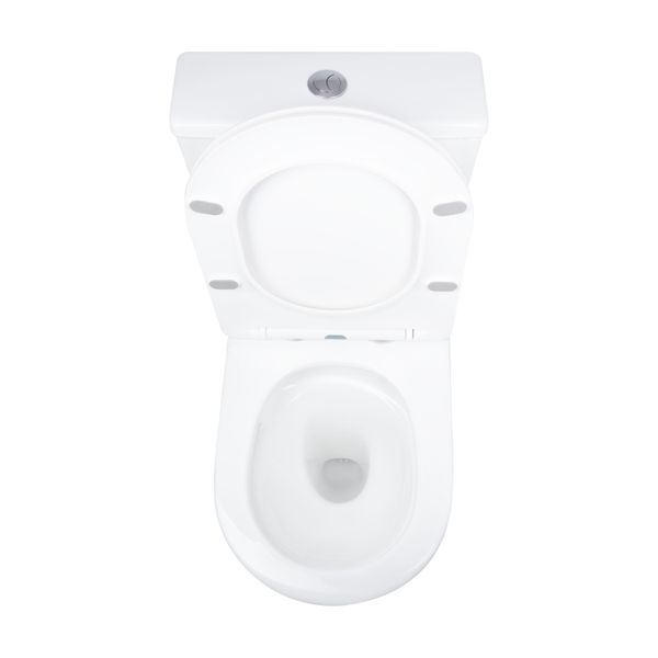 Унітаз підлоговий Qtap Vlasta Ultra Quiet безобідковий з сидінням Soft-close WHITE QT28228300W SD00052619 фото