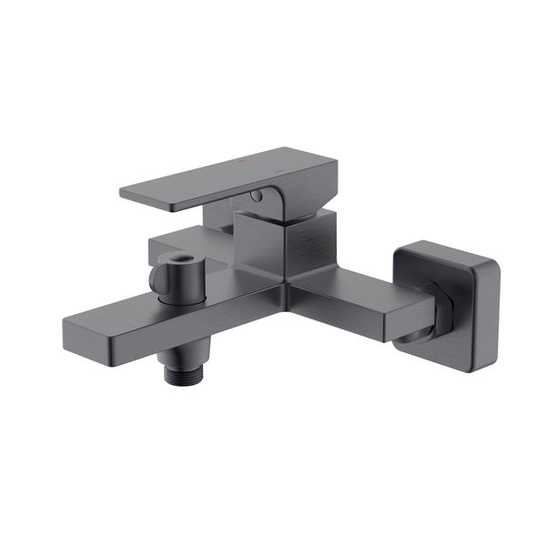 Змішувач для ванни Qtap Gemini (з душовим гарнітуром) QTGEM259GMB45684 Gunmetal Black PVD SD00051808 фото