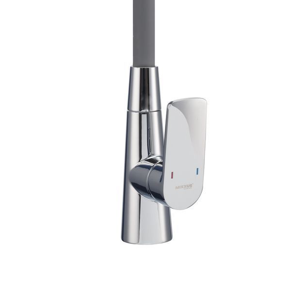 Змішувач для кухні Mixxus Premium Matis 011-T (NUT) Refl.Gray (Колір хром+силік.вилив сірий) (MI8267) MI8267 фото