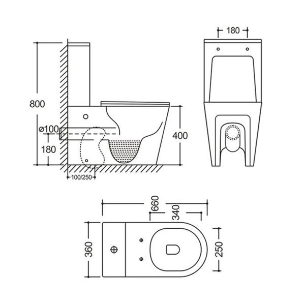 Унітаз підлоговий Qtap Vlasta Ultra Quiet безобідковий з сидінням Soft-close WHITE QT28228300W SD00052619 фото