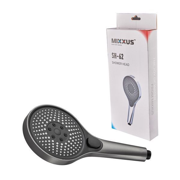 Лійка для душу Mixxus SH-62 GRAPHITE 3 функції (Колір графіт) (MI8300) MI8300 фото