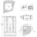 Гидромассажный бокс Lidz Tani SBM90x90.SAT.HIGH.GR, стекло тонированное 4 мм SD00039866 фото 2