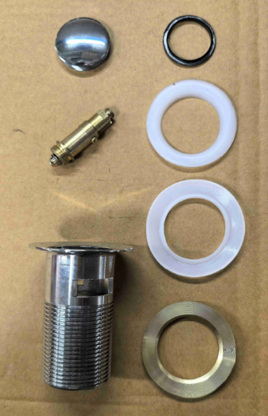 Донный клапан для раковины Koer PW-09-01 1 1/4'' с переливом автоматический СLICK-СLACK (Цвет хром) (KR5796) KR5796 фото