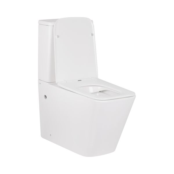 Унітаз-компакт Qtap Tern безобідковий з сидінням Soft-close QT17222093ARW SD00042533 фото