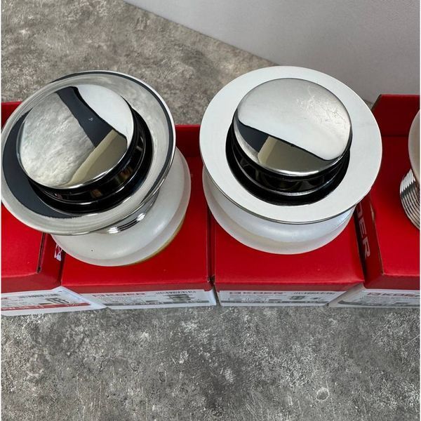 Донный клапан для раковины Koer PW-09-01 1 1/4'' с переливом автоматический СLICK-СLACK (Цвет хром) (KR5796) KR5796 фото