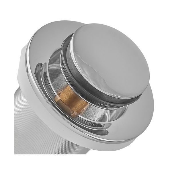 Донный клапан для раковины Koer PW-09-01 1 1/4'' с переливом автоматический СLICK-СLACK (Цвет хром) (KR5796) KR5796 фото