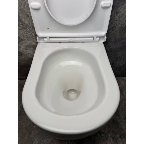 Набір 3 в 1: Інсталяція Grohe Rapid SL + Біла кнопка Skate Air + Унітаз безобідковий Koer TT-0101-T3 із сидінням Soft-close (Tornado 3.0) 38722001KR5615 фото
