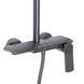 Душова система універсальна Qtap Slavonice з водоспадом QTSLA111GMB45905 Gunmetal Black PVD, латунь, графіт SD00052029 фото 3