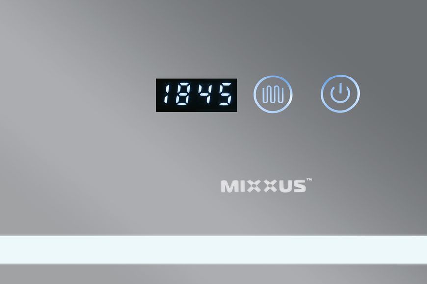 Дзеркало Mixxus WARM MR02-80x80 з Led Touch, Anti-fog, димером, регулятором яскравості, годинником (MI6934) MI6934 фото