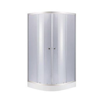 Душова кабіна Lidz Latwa SC80x80.SAT.LOW.GR, скло тон. 4 мм + Lidz Душовий піддон KAPIELKA ST80x80x15 SD00051438 фото