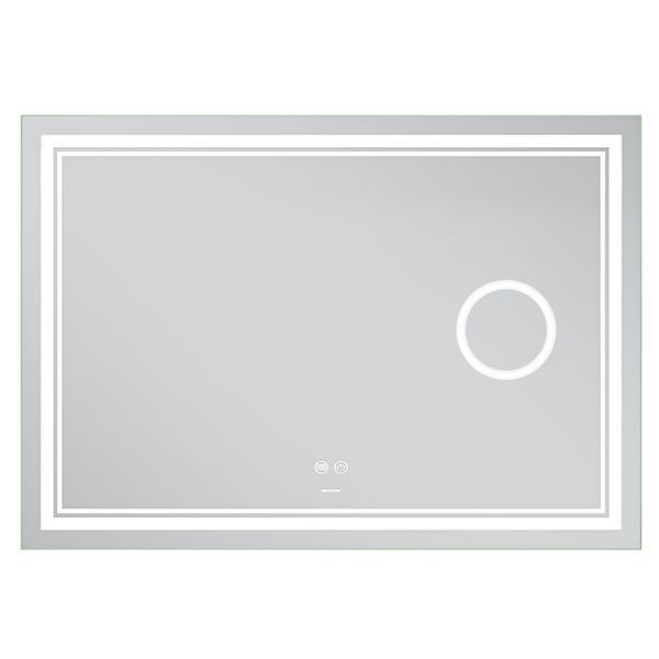Зеркало Mixxus Premium QUADRO MR20-120x80 с Led Touch, Anti-fog, димером, регулятором яркости, линзой (MP6624) MP6624 фото