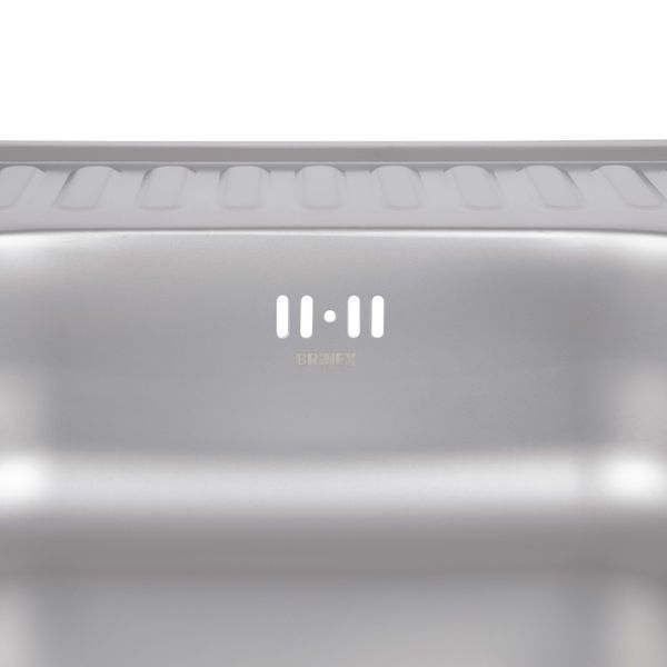 Кухонна мийка Brinex 6060-L 0,6 мм Satin (BRIN6060LSAT06) SD00054106 фото