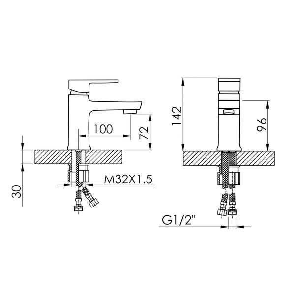 Смеситель для раковины Lidz Wawel 001 (k35) LDWAW001CRM45387 Chrome SD00051511 фото