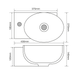 Раковина подвесная Mixxus Premium DIVERSE-1201-R 400х215х140mm с отверстием под смеситель и переливом (MP6506) MP6506 фото 4