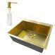 Кухонна мийка Mixxus MH6050 Micro Decor Brushed Gold (600х500 мм) з нержавіючої сталі PVD матове золото (MI8222) MI8222 фото 7
