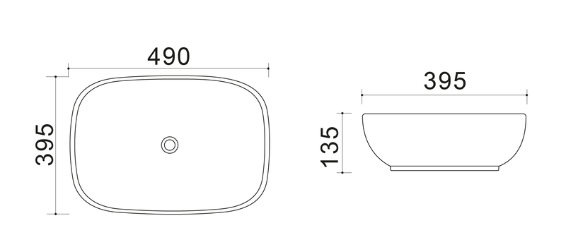 Раковина накладна Mixxus Premium DIVERSE-0115 GRAY 490x395x135mm (MP6650) MP6650 фото