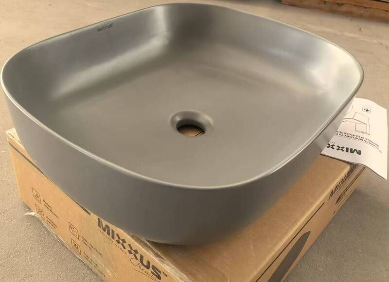 Раковина накладна Mixxus Premium DIVERSE-0115 GRAY 490x395x135mm (MP6650) MP6650 фото
