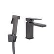 Змішувач для раковини Qtap Gemini (з гігієнічним душем) QTGEM272GMB45692 Gunmetal Black PVD, латунь, графіт SD00051816 фото
