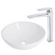 Комплект Qtap 2 в 1: Раковина-чаша Owl 400х400х155 White + Смеситель для раковины высокий Tern Chrome
