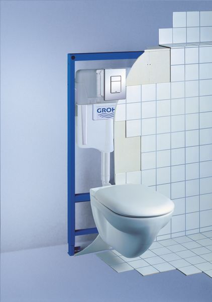 Комплект інсталяції для підвісного унітазу Grohe Rapid SL Fresh 5 в 1, висота 1130&ndash;1330 мм, хромована пневматична кнопка (38827000) 38827000 фото
