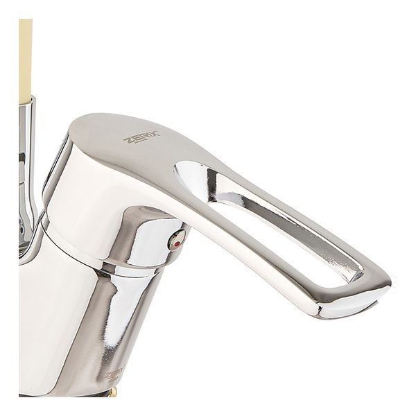 Кухонный смеситель с силиконовым изливом Zerix YUB 181 Reflector Ivory (ZX4976) ZX4976 фото
