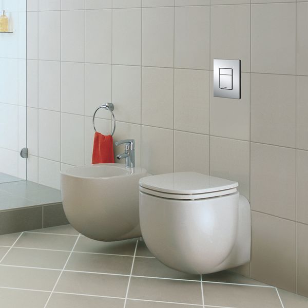 Комплект інсталяції для підвісного унітазу Grohe Rapid SL Fresh 5 в 1, висота 1130&ndash;1330 мм, хромована пневматична кнопка (38827000) 38827000 фото