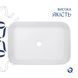 Раковина накладная Qtap Virgo N прямоугольная без донного клапана WHITE QT18116308W SD00052613 фото 4