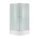 Lidz Latwa SC80x80.SAT.MID.FR Душевая кабина полукруглая, стекло Frost 4 мм + Lidz Душевой поддон KAPIELKA ST80x80x26, с панелью