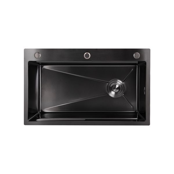 Мойка для кухни интегрированная Lidz Handmade H7545B Brushed Black PVD 3,0/1,0 мм LDH7545BRUBLM49458 SD00055582 фото
