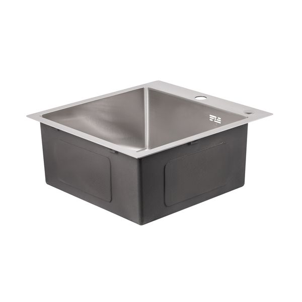 Мийка для кухні інтегрована Lidz Handmade H5050 (LDH5050BRU35375) Brushed Steel 3,0/1,0 мм SD00041479 фото