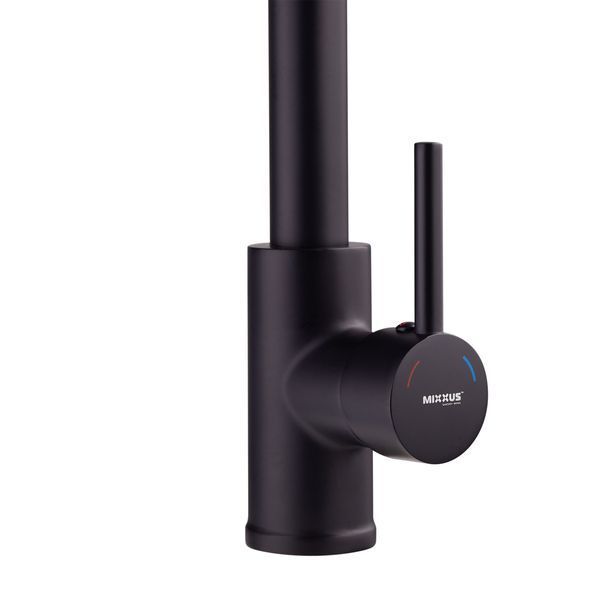 Змішувач для кухні з виливом пружина Mixxus Premium SPRING 017 BLACK (MI6951) MI6951 фото