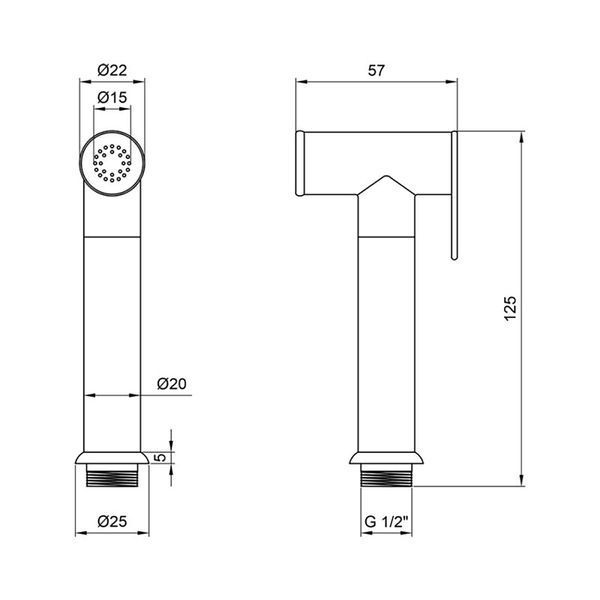 Лейка для гигиенического душа Kroner KRM - C710 CV008581 фото