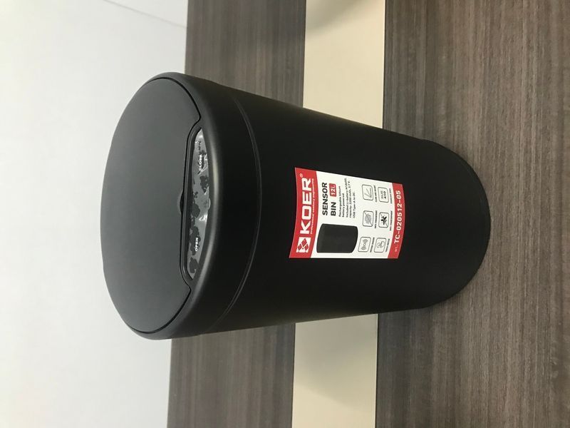 Відро для сміття сенсорне кругле KOER TC-020512-05 12 л (колір чорний) (KR5937) KR5937 фото