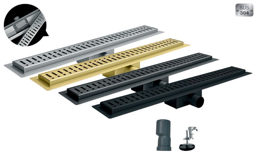 Душевой трап из нержавеющей стали SUS304 Koer FD35-70x600 Black (KR3272) KR3272 фото