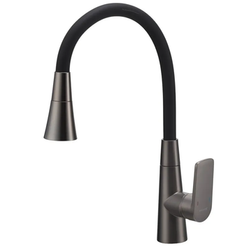 Змішувач для кухні Mixxus Premium Matis 011-T (NUT) Graphite Refl.Black (Колір граф.+сил.вилив чорн) (MI8268) MI8268 фото