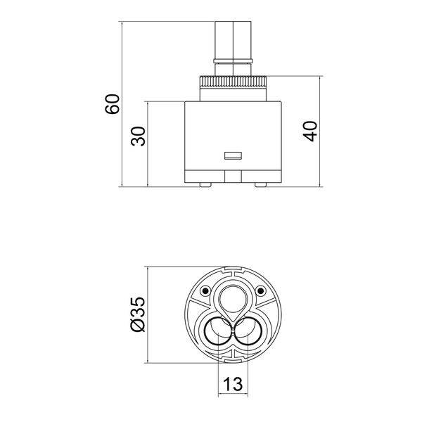 Картридж для змішувача Lidz Repair 35 (k35) LDREP3525841 SD00031938 фото