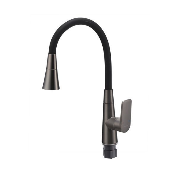 Змішувач для кухні Mixxus Premium Matis 011-T (NUT) Graphite Refl.Black (Колір граф.+сил.вилив чорн) (MI8268) MI8268 фото