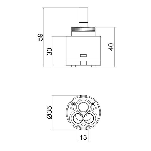 Картридж для смесителя Qtap Spojeni 35 мм QT35MM SD00004982 фото