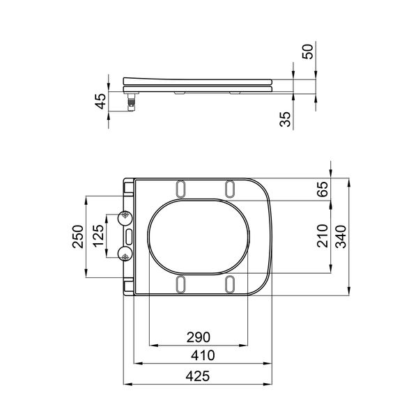 Сиденье для унитаза Qtap Presto с микролифтом Slim QT26992615EW SD00049377 фото