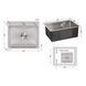 Мийка для кухні інтегрована Lidz Handmade H5045 (LDH5045BRU35383) Brushed Steel 3,0/1,0 мм SD00041487 фото 2