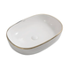 Раковина накладная Mixxus Premium ELLIPSE-0105 EDGE GOLD 600х400х150mm (MP6564) MP6564 фото 1