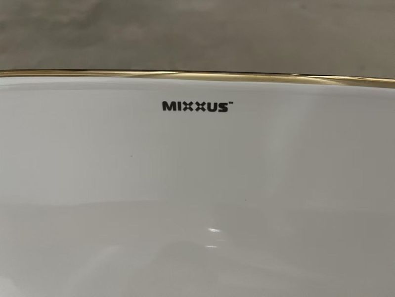 Раковина накладная Mixxus Premium ELLIPSE-0105 EDGE GOLD 600х400х150mm (MP6564) MP6564 фото