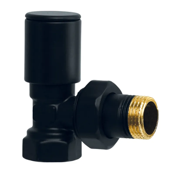 Кран для полотенцесушителя угловой Koer KR.531.Black - 1/2" (KR5103) KR5103 фото