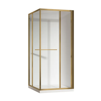 Душова кабіна без піддону Koer SR SC09-90x90x200-L-TR-12 прозоре скло Easy Clean 6мм Матове золото (KR5684) KR5684 фото