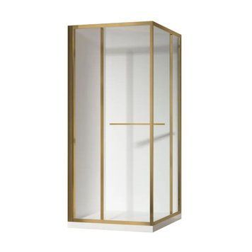Душова кабіна без піддону Koer SR SC09-90x90x200-L-TR-12 прозоре скло Easy Clean 6мм Матове золото (KR5684) KR5684 фото