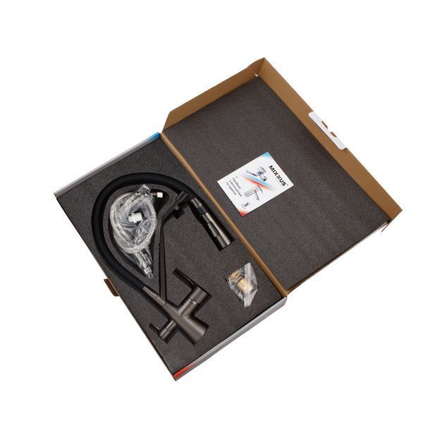 Змішувач для кухні Mixxus Premium Magnet 021 GRAPHITE REFL.BLACK (MI6975) MI6975 фото