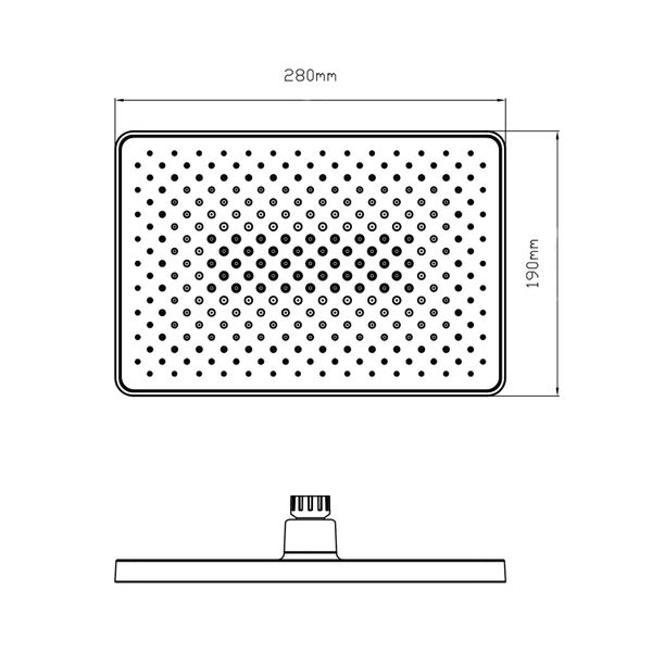 Лейка для верхнего душа Qtap Hlavova 280x190 мм прямоугольная QTHLA107CRM45946 Chrome SD00052070 фото